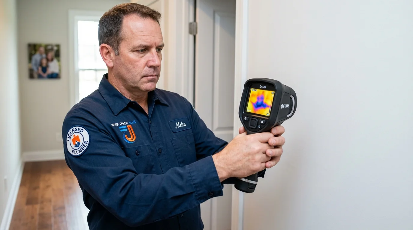 Thermal imaging leak detection by Johns Plumbing LLC in Crescent City